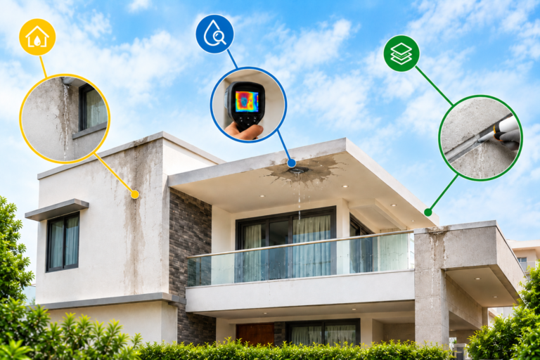 modern home leak detection infographic